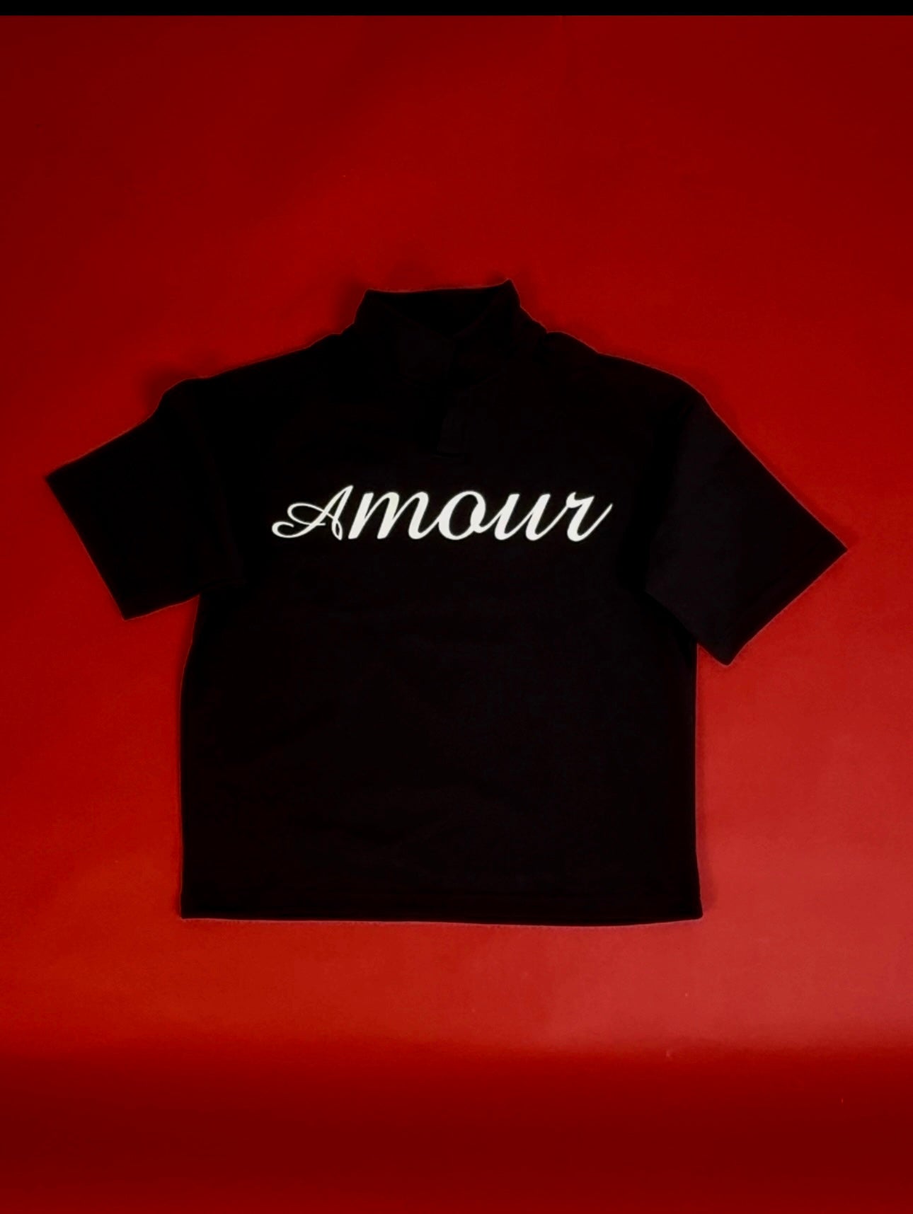 AMOUR BLACK POLO SHIRT