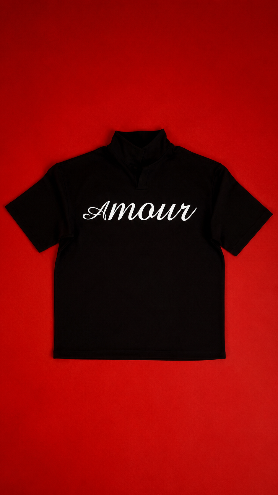 AMOUR BLACK POLO SHIRT