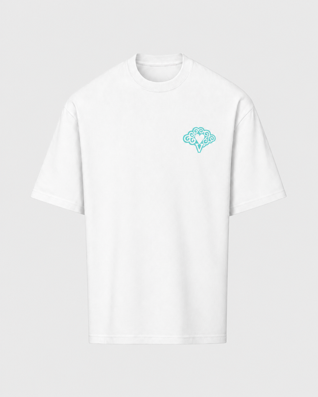 WHITE TEE V