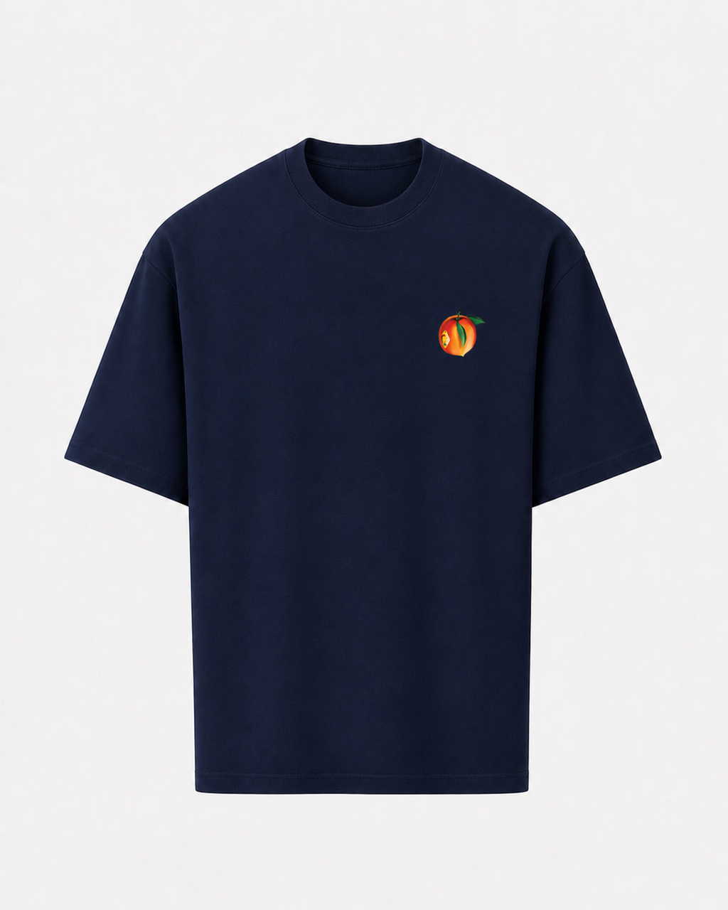 Navy tee peach