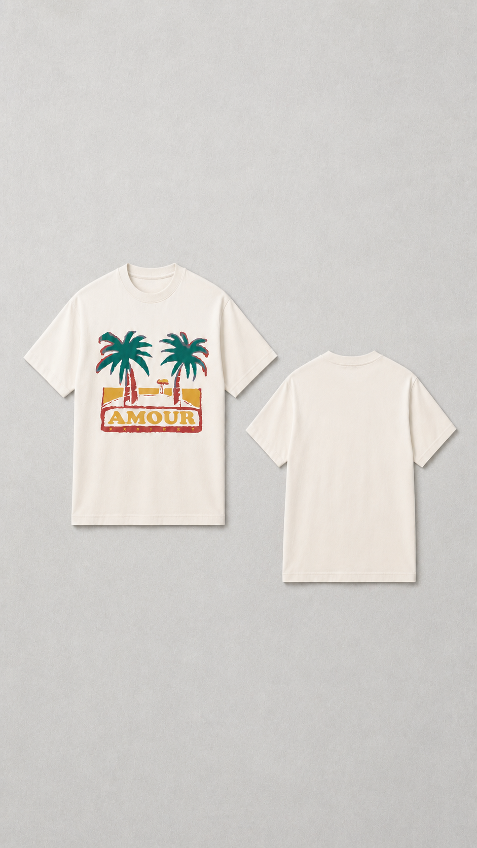 OFF WHITE TEE PALM TREE