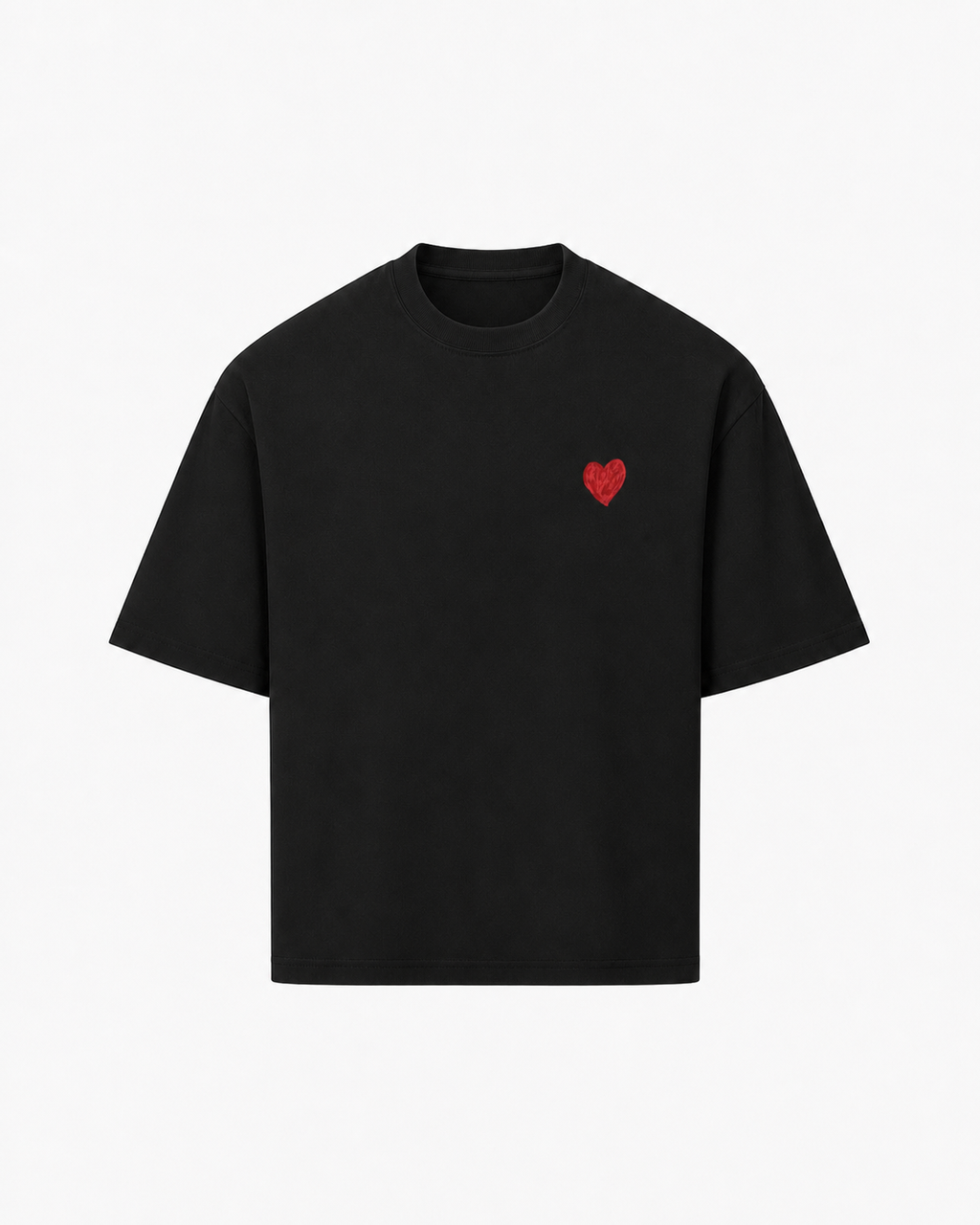 BLACK TEE HEART