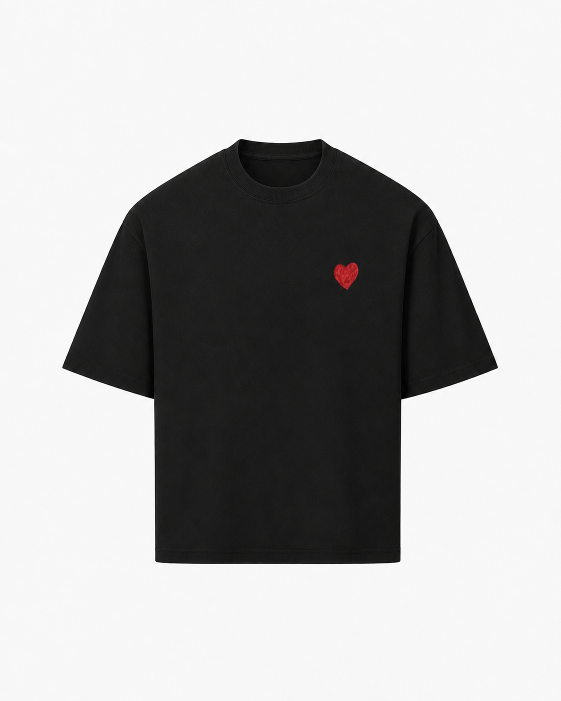 BLACK TEE HEART