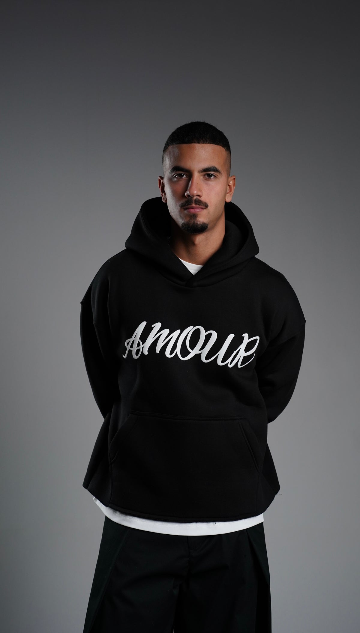 BLACK HOODIE AMOUR
